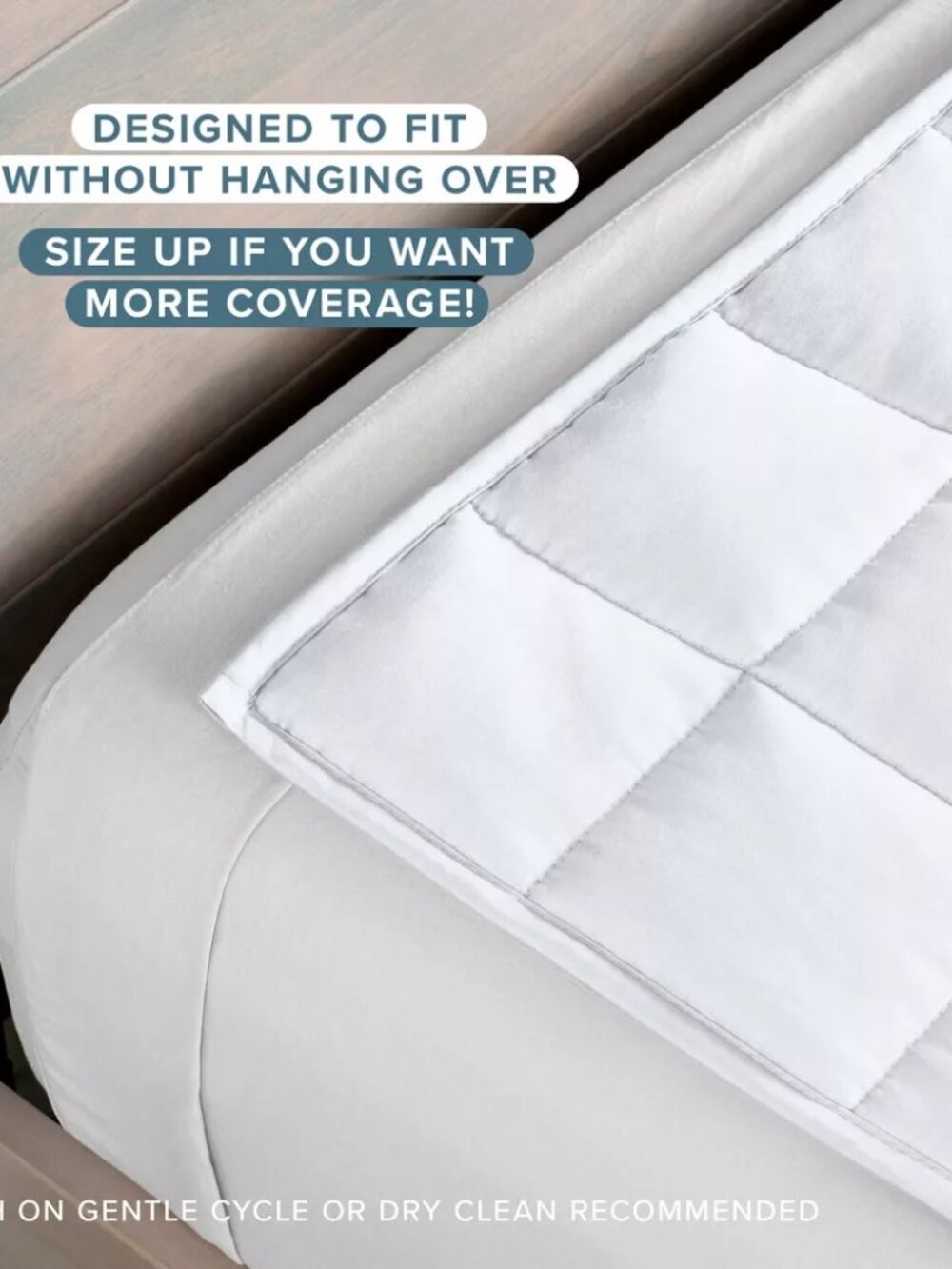 NEW Cotton Weighted Blanket by Bare Home - 10 lb 40" x 60", White - Picture 4 of 10